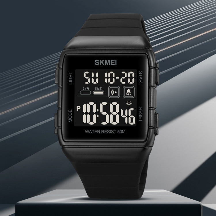skmei-1960-stainless-steel-buckle-silicone-strap-waterproof-electronic-watchblue